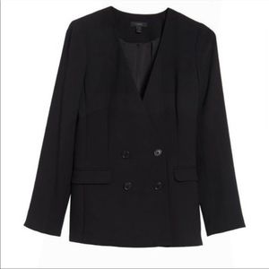 NWT J. Crew French Girl Double Breasted Blazer in Black Size 8 Tall
